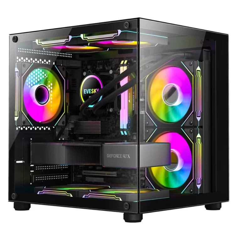 Gabinete Gamer Aquário em Vidro Com 4 Fans RGB GB1796